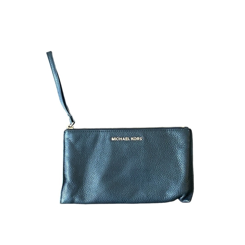 Michael Kors Black leather wristlet